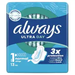 De Online Drogist Always Ultra Normal Maandverband Met Vleugels aanbieding