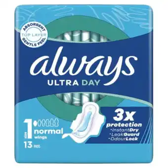 De Online Drogist Always Ultra Normal Maandverband Met Vleugels aanbieding