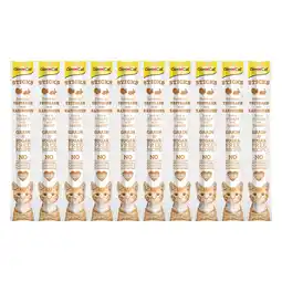 Zooplus 10 Stuks GimCat Sticks Kalkoen en Konijn Kattensnacks aanbieding