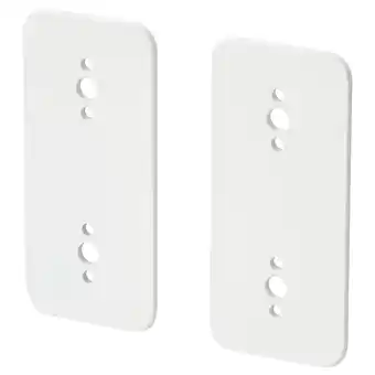 IKEA Twee witte, rechthoekige skÅdis-connectoren voor verticale ophangbordbevestiging, gemaakt van staal aanbieding