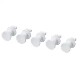 IKEA Meerdere sets witte, ronde, in elkaar grijpende haken op een heldere achtergrond aanbieding