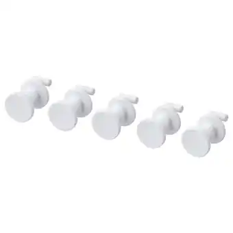 IKEA Meerdere sets witte, ronde, in elkaar grijpende haken op een heldere achtergrond aanbieding