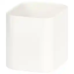 IKEA SkÅdis witte organizer: vierkant, modern design, glanzende afwerking, stevige stalen voet aanbieding