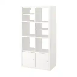 IKEA Witte kallax boekenkast met open en gesloten vakken aanbieding