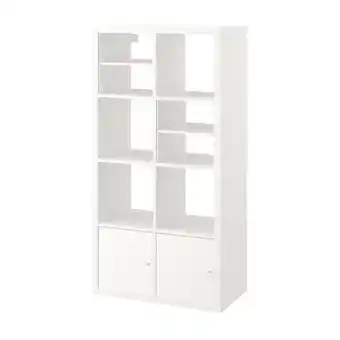IKEA Witte kallax boekenkast met open en gesloten vakken aanbieding
