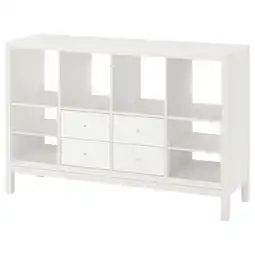 IKEA Witte kallax kast met lades en legplanken. Modern, modulair, strak ontwerp, ideaal voor opslag aanbieding