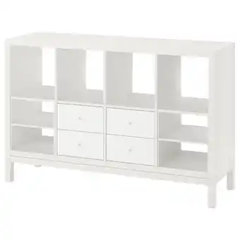 IKEA Witte kallax kast met lades en legplanken. Modern, modulair, strak ontwerp, ideaal voor opslag aanbieding