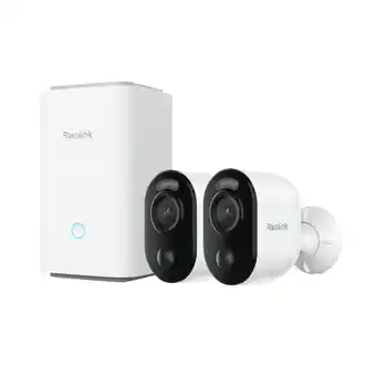 MediaMarkt Reolink Bundle 2 X Argus B310 + Hub 1 Slimme Binnen- / Buitencamera Wit aanbieding