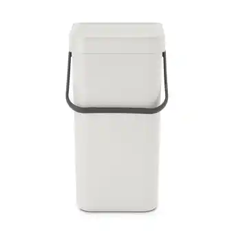 Amazon Brabantia Sort & Go Prullenbak, Afvalemmer, Light Grey , 12 Liter aanbieding