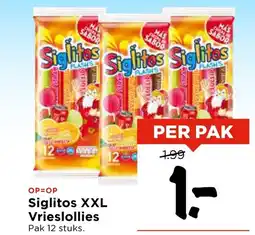 Vomar Voordeelmarkt Siglitos XXL Vrieslollies aanbieding