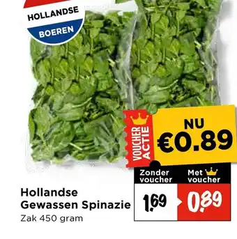 Vomar Voordeelmarkt Hollandse Gewassen Spinazie aanbieding