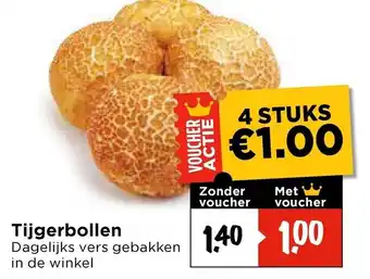 Vomar Voordeelmarkt Tijgerbollen aanbieding