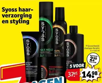 Kruidvat Syoss haarverzorging en styling aanbieding