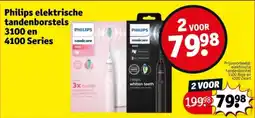 Kruidvat Philips elektrische tandenborstels 3100 en 4100 Series aanbieding