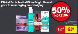 Kruidvat L'Oréal Paris Revitalift en Bright Reveal gezichtsverzorging en reiniging aanbieding