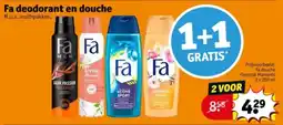 Kruidvat Fa deodorant en douche aanbieding