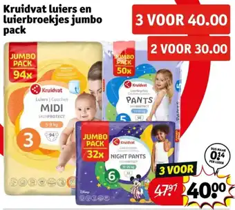 Kruidvat Kruidvat luiers en luierbroekjes jumbo pack aanbieding