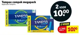 Kruidvat Tampax compak megapack Applicator tampons. aanbieding