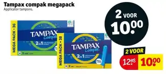 Kruidvat Tampax compak megapack Applicator tampons. aanbieding