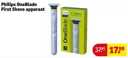 Kruidvat Philips OneBlade First Shave apparaat aanbieding