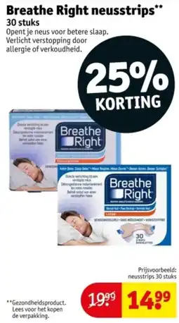 Kruidvat Breathe Right Neusstrips aanbieding