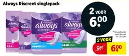 Kruidvat Always Discreet singlepack aanbieding