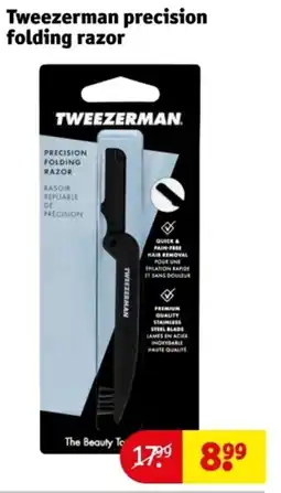 Kruidvat Tweezerman precision folding razor aanbieding