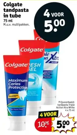Kruidvat Colgate tandpasta in tube aanbieding