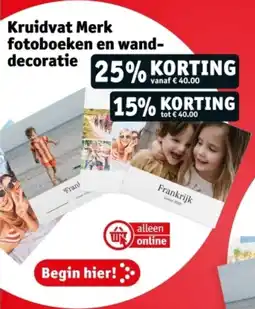 Kruidvat Kruidvat Merk fotoboeken en wand decoratie aanbieding