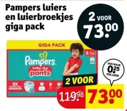 Kruidvat Pampers luiers en luierbroekjes giga pack aanbieding