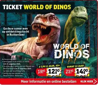 Kruidvat Ticket World of Dinos aanbieding