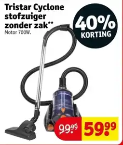 Kruidvat Tristar Cyclone stofzuiger zonder zak aanbieding