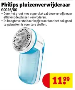 Kruidvat Philips pluizenverwijderaar GC026/00 aanbieding