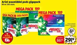 Kruidvat Ariel wasmiddel pods gigapack aanbieding