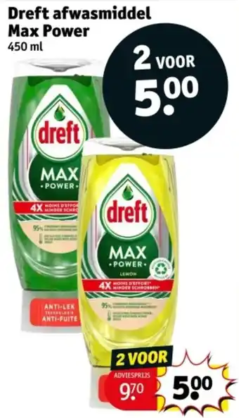 Kruidvat Dreft Afwasmiddel Max Power aanbieding