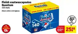 Kruidvat Finish vaatwascapsules Quantum aanbieding