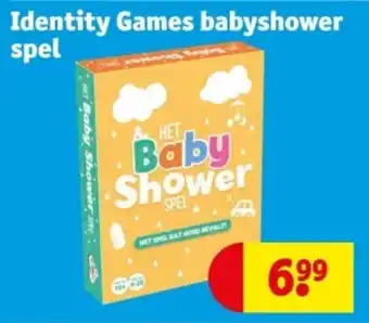 Kruidvat Identity Games babyshower spel aanbieding