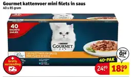 Kruidvat Gourmet kattenvoer mini filets in saus aanbieding