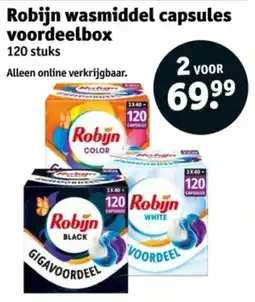 Kruidvat Robijn wasmiddel capsules voordeelbox aanbieding
