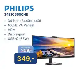 Levix Computershop PHILIPS 34E1C5600HE aanbieding