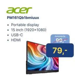 Levix Computershop acer PM161Qb1bmiuux aanbieding