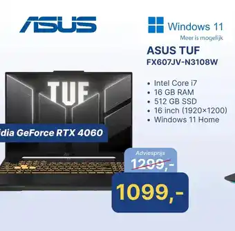 Levix Computershop ASUS TUF FX607JV-N3108W aanbieding