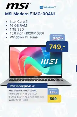 Levix Computershop MSI Modern F1MG-004NL aanbieding
