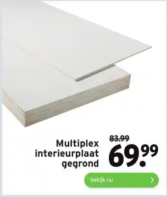 GAMMA Multiplex interieurplaat gegrond aanbieding