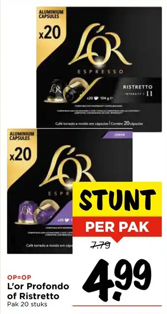Vomar Voordeelmarkt L'or Profondo of Ristretto aanbieding