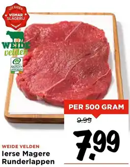 Vomar Voordeelmarkt lerse Magere Runderlappen aanbieding