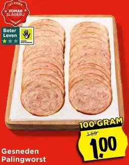 Vomar Voordeelmarkt Gesneden Palingworst aanbieding
