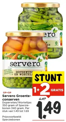 Vomar Voordeelmarkt Servero Groenteconserven aanbieding