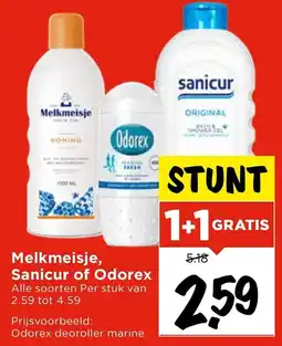Vomar Voordeelmarkt Melkmeisje, Sanicur of Odorex aanbieding