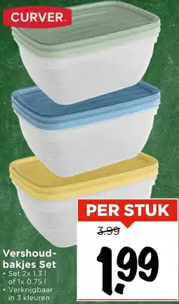 Vomar Voordeelmarkt Vershoudbakjes Set aanbieding